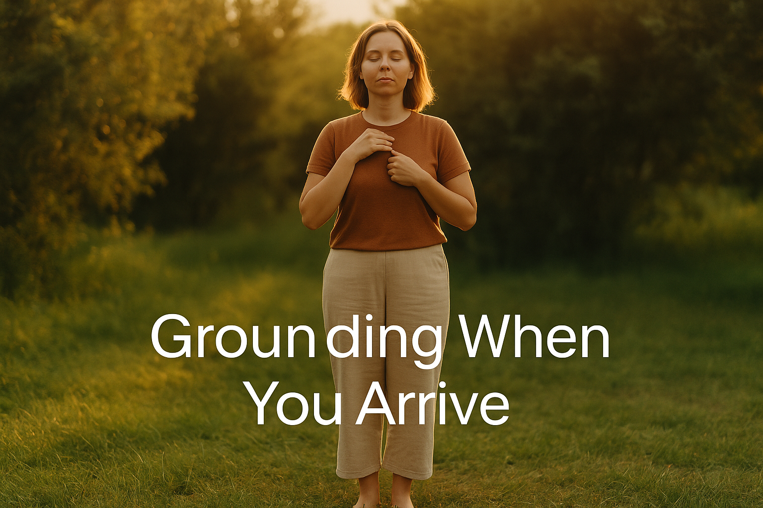 Grounding after travel with EFT
